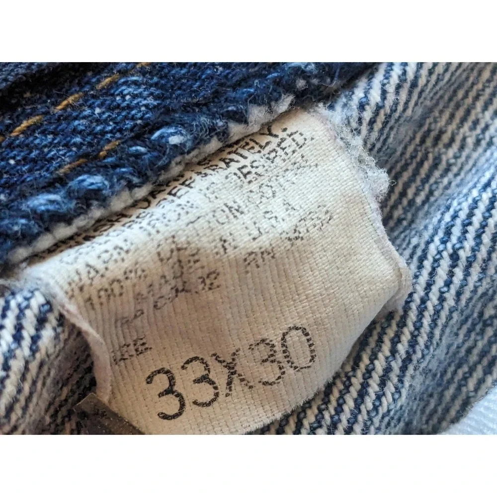 Vintage 1980 Lee Acid Wash Denim Jeans 33 x 30 Union Made Cotton USA 11454 B410